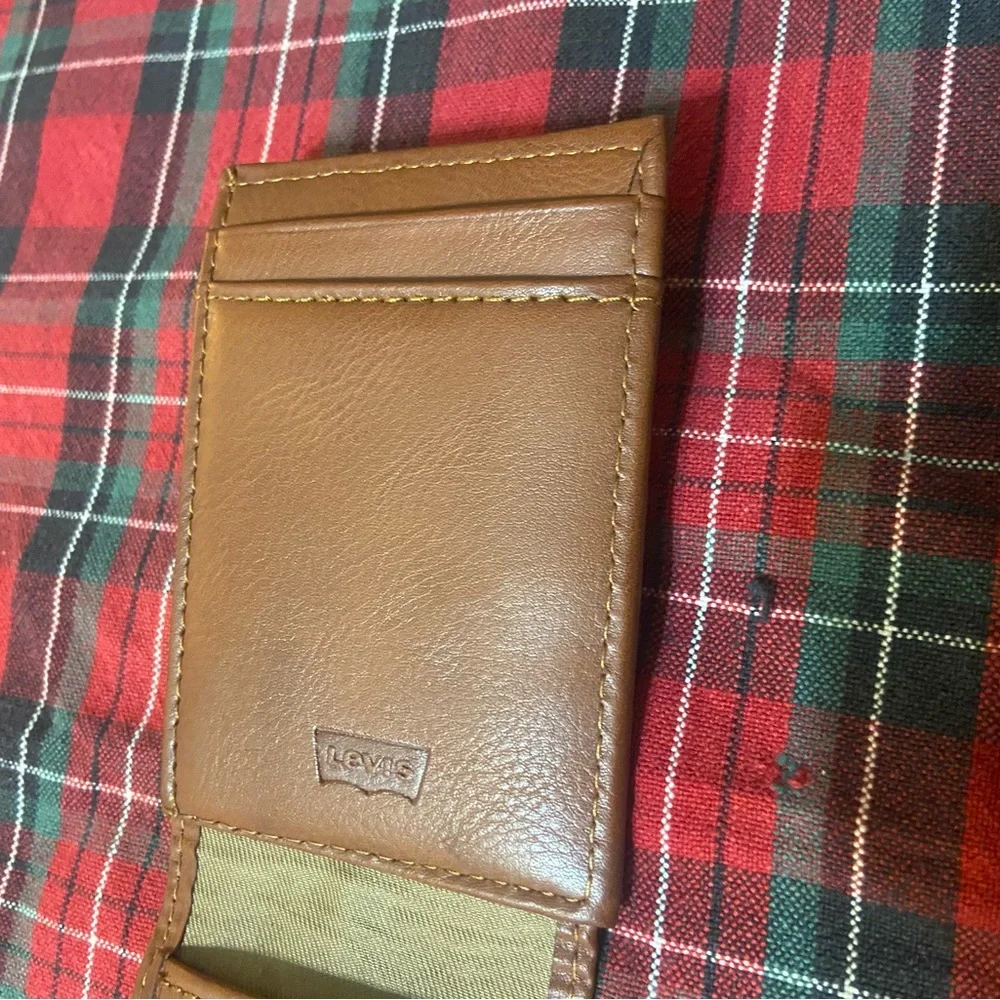 Levi's Tan/Brown Leather Card & Key Holder Wallet